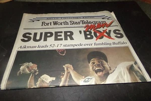 Fort Worth Telegram Super Bowl 27 Dallas Cowboys Buffalo Bills  Michael Jackson  - Picture 1 of 12