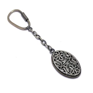 Handmade Filigree Keychain Made of Sterling Silver - Picture 1 of 1