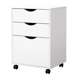 3 Drawer Mobile File Cabinet Rolling Vertical Filing Cabinet Fits A4 Legal Paper - Picture 1 of 7