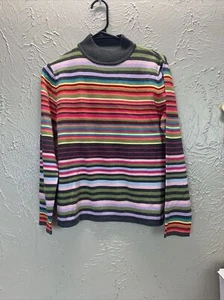 Suéter a rayas Sag Harbor cuello falso para mujer talla pequeña - Imagen 1 de 6