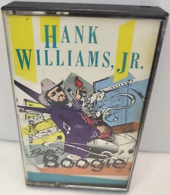 Hank Williams Jr Born to Boogie Cassette Tape Country Vintage 1987 - Image 1 of 4