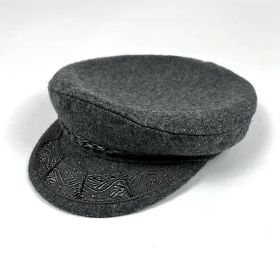 Vtg Aegean Greek Fishermans Cap Size 7 1/8 Gray Wool Made in Greece - Image 1 of 4