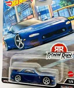Hot Wheels Car Culture Ronin Run 1995 Mazda RX7 1:64 Modellauto - blau (HCK13) - Bild 1 von 3