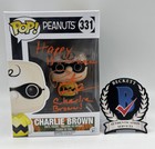 PETER ROBBINS SIGNED CHARLIE BROWN FUNKO POP #331 WITH SKETCH PEANUTS A BAS COA