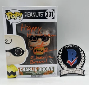 PETER ROBBINS FIRMADO CHARLIE MARRÓN FUNKO POP #331 CON BOCETO CACAHUETES BAJO CERTIFICADO DE AUTENTICIDAD - Imagen 1 de 6
