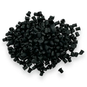 M5 / 5mm DRILL HOLE COVER CAPS BLANKING HOLEFIX FURNITURE KITCHEN CUPBOARD BLACK - Picture 1 of 3