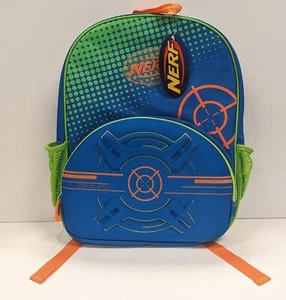 Nerf Blue Green Orange Target Kids Backpack Bookbag - 16x12x5 - NEW - Picture 1 of 5