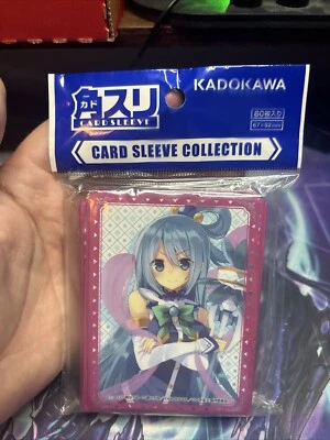 Kadokawa Card sleeve collection Konosuba Aqua sleeves 80 ct new sealed - Image 1 of 4