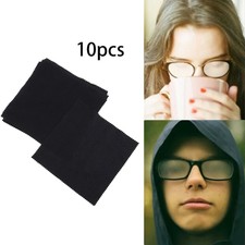 10Pcs Black Glasses Cleaning Cloth Microfiber Optician Clean Cloth 20cm*20cm