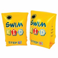 Inflatable Swimming Arm Bands Yellow Roll Up Armbands Unisex 1-6 Years Child
