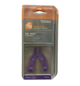 Shock Doctor Gel Max Strapped Mouthguard Mouth Guard Adult Purple - Picture 1 of 7