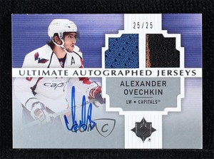 2007-08 Ultimate Collection Jerseys /25 Alex Ovechkin Alexander #AJ-AO Auto