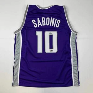Facsimile Autographed Domantas Sabonis Sacramento Purple Reprint Jersey Men's XL - Picture 1 of 4