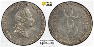 1814-C German States HANNOVER 2/3 Thaler Silver Coin George III PCGS AU-Details - Picture 1 of 5