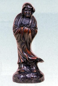 Figurine  Great Person ■ Bodhidharma standing statue ■ Antique polished color - Picture 1 of 1