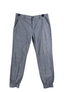 Levi's Chino Jogger Pants Mens 33x32 Mid Rise Tapered Leg Elastic Cuff Gray - Picture 1 of 7