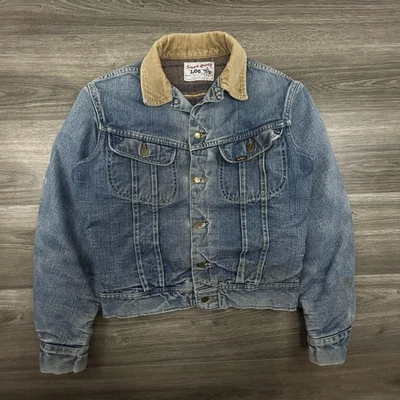 Chaqueta Lee Storm Rider Años 70 De Colección Para Hombre Mediana 101-LJ Pana Manta Forrada EE. UU. Foto 1 de 4