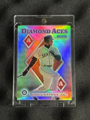 1999 年 Bowman 铬钻石 Aces Ken Griffey Jr #DA11 折射器 — 第 1/2 张图片