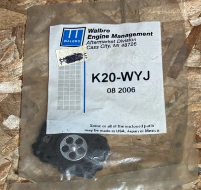 GENUINE OEM WALBRO PART # K20-WYJ REPAIR KIT FOR WALBRO CARBURETORS - Image 1 of 2