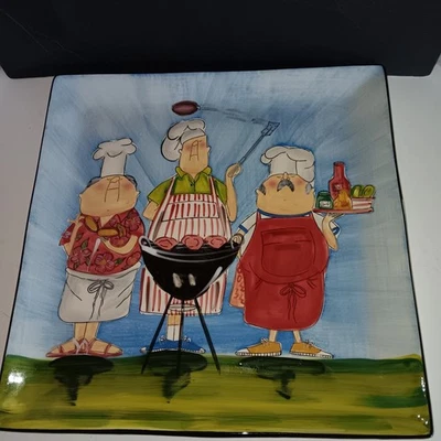 B.B.Q. Platter , By Tracy Flickinger And Certified International Brand. Hot... - Image 1 of 4