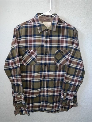 Weatherproof Button Down Shirt Mens Small Green Plaid Long Sleeve Outdoors.  #1 - Image 1 of 4