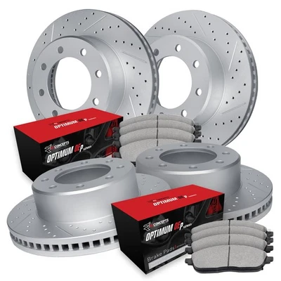 For Ford E-350 Super Duty 99-04 Brake Kit Drilled & Slotted Front & Rear Brake - Image 1 of 2