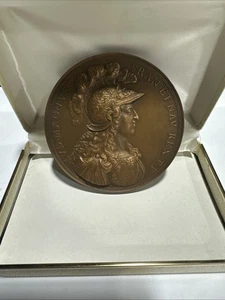 1800-1900AD Restrike del 1674 datato FRANCIA re Luigi XIV enorme medaglia 3 1/4 pollici - Foto 1 di 10