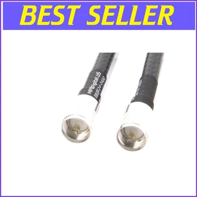 30ft Double Shielded LMR400 Coax Cable with PL259 Male Connectors for RF Use - Image 1 of 4