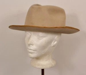 Sombrero vaquero Fedora estilo carretera abierta Stetson años 50 de colección para hombre años 50 - Imagen 1 de 9