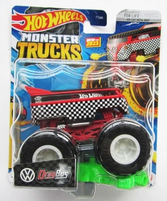 Hot Wheels Monster Trucks Volkswagen Drag Bus Rojo VW 2023 Casi Como Nuevo Difícil de Encontrar Foto 1 de 2