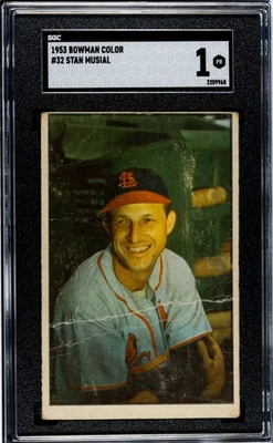 1953 Bowman Color - Stan Musial #32 SGC 1 - Image 1 of 2