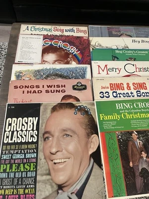BING CROSBY LP RECORD LOT - ( 13 IN ALL-  SOME 2 LP WITHIN ) MOST VG++/ MINT-/ — 第 1/2 张图片