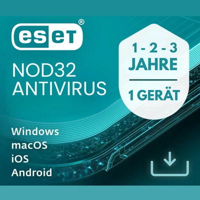 ESET NOD32 Antivirus 2026 – 1,2,3 Jahre, 1 Gerät – Globaler ESD-Schlüssel - Image 1 of 2