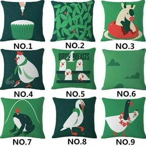 Decor Cushion Frog Chickens Home Pillow Cover Throw Sofa ducks Linen Case - Picture 1 of 21