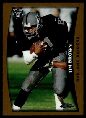 1998 TOPPS CHROME TIM BROWN #132 OAKLAND RAIDERS 3492 - Image 1 of 2