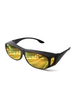 Night Driving Glasses Anti Glare Polarized Night Vision Yellow Tint Glare - Picture 1 of 7