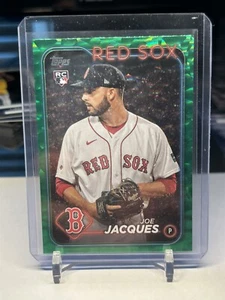 2024 TOPPS SERIES 1 JOE JAQUES GREEN FOIL RC SP #187 RED SOX 001/499 BOOKEND - Picture 1 of 2