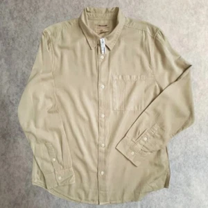 NEW Madewell Shirt Men's Size L Beige Perfect Shirt Softdrape Casual Button Up - Picture 1 of 12
