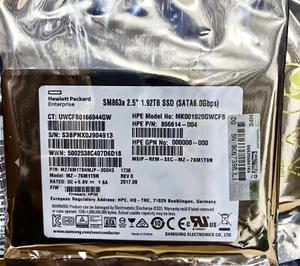 1,92TB SSD SM863a Samsung MK001920GWCFB MZ7KM1T9HMJP-000H3 MZ-7KM1T9N HPG0 - Bild 1 von 3