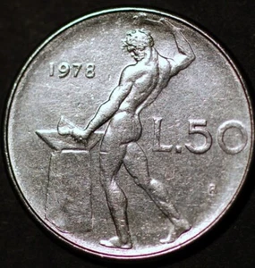 1978 Italy 50 Lire KM# 95 - Picture 1 of 2