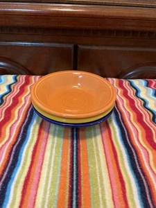 Fiesta Fruit Bowls Tangerine Daffodil Twilight Set Of 3 Pristine 5 3/8” - Picture 1 of 3