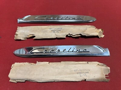 НОВЫЕ ИЗ СТАРЫХ ЗАПАСОВ 1953 FORD АВТОМОБИЛЬ CRESTLINE МОЛДИНГИ ОТДЕЛКА АКСЕССУАРЫ BF-16188-B BF-16189-B 53 - Изображение 1 из 4