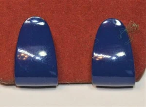 Vintage Gestempelt Napier Goldfarbig Blau Emaille Crescent Form Clip-On Schraube - Bild 1 von 3