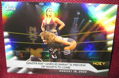 2021 TOPPS WWE WOMEN'S DIVISION #60 DAKOTA KAI RAINBOW FOIL - Image 1 of 2