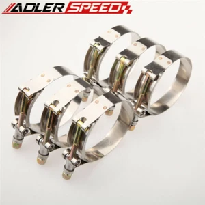 Acoplador de manguera de tubo turbo de acero inoxidable de 4" en stock de EE. UU. 6 PIEZAS abrazaderas de perno en T 105-117 mm - Imagen 1 de 3