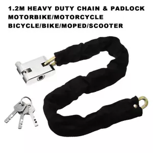 For Motorcycle Bike Bicycle Heavy Duty Chain Lock High Security Padlock Durable - Picture 1 of 12