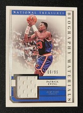 Patrick Ewing /99 GAME WORN Biography 2018-19 Panini National Treasures #BM-PEW