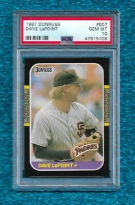 1987 DONRUSS #607 DAVE LaPOINT PSA 10 GEM MINT POP 1 SAN DIEGO PADRES CARDINALS - Picture 1 of 1