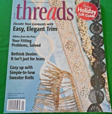 THREADS Magazine January 2010: Holiday Guide*Fitting*Denim*Sweater Knits*MORE - Image 1 of 4