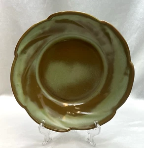 Vintage Frankoma Plainsman 218 Prairie Green Scalloped Edge Serving Bowl 10-7/8" - Picture 1 of 9
